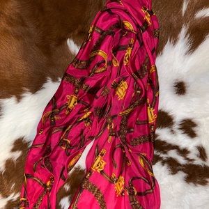 Ralph Lauren Hot Pink Saddle Neck Scarf